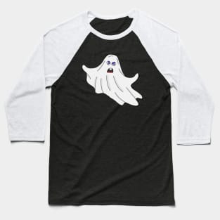 A Fluffy Ghost Flying Baseball T-Shirt